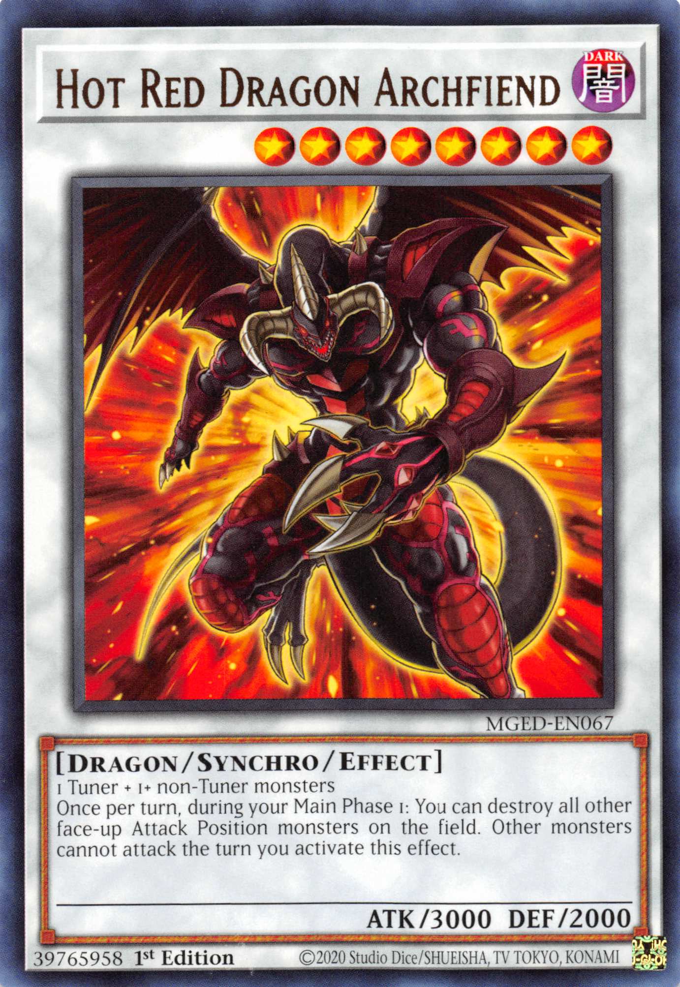 Hot Red Dragon Archfiend [MGED-EN067] Rare | Dragon's Lair Comics and Fantasy Houston TX