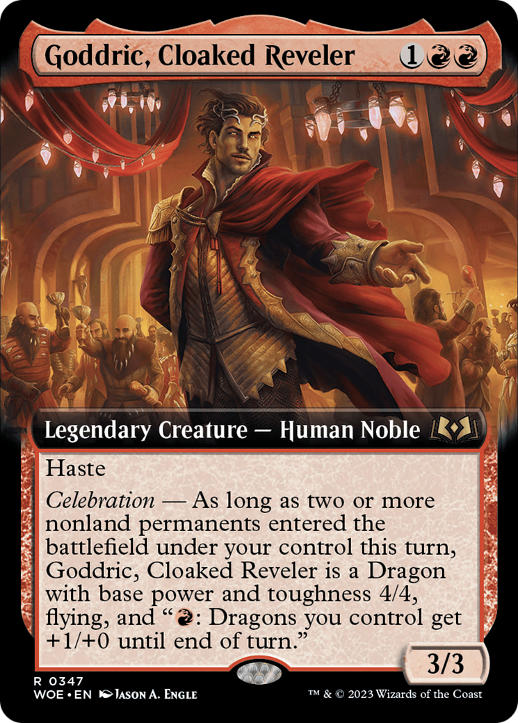 Goddric, Cloaked Reveler (Extended Art) [Wilds of Eldraine] | Dragon's Lair Comics and Fantasy Houston TX