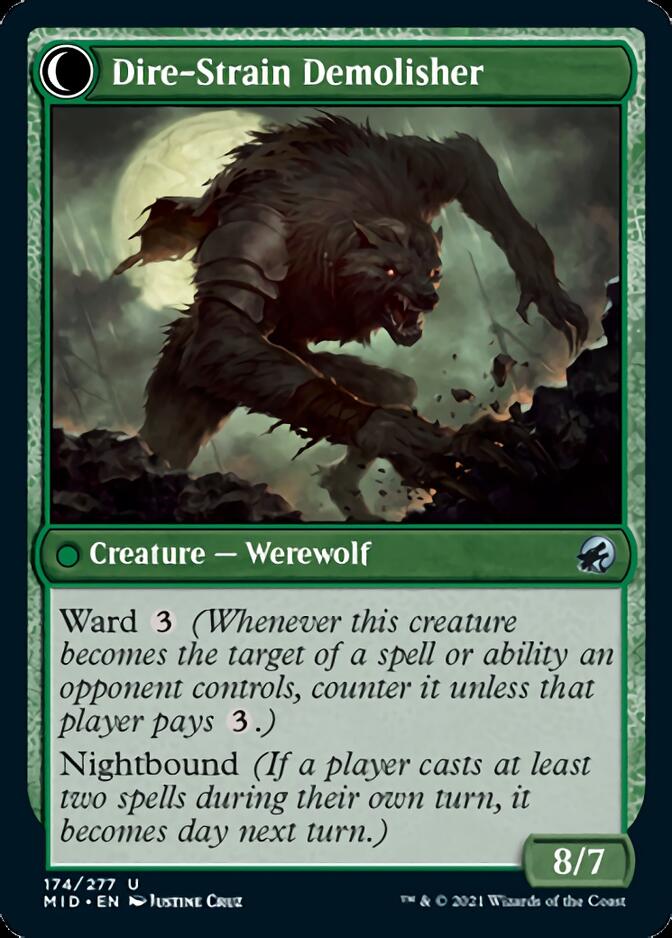 Burly Breaker // Dire-Strain Demolisher [Innistrad: Midnight Hunt] | Dragon's Lair Comics and Fantasy Houston TX
