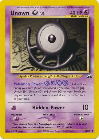 Unown [U] (51/75) [Neo Discovery Unlimited] | Dragon's Lair Comics and Fantasy Houston TX