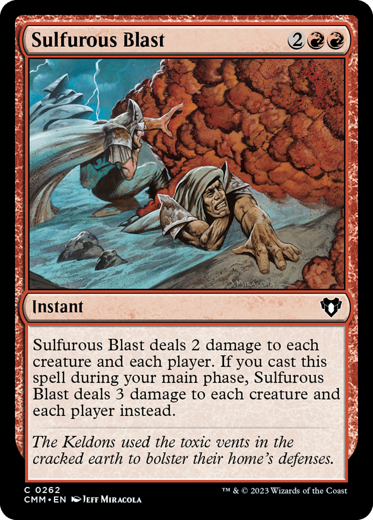 Sulfurous Blast [Commander Masters] | Dragon's Lair Comics and Fantasy Houston TX