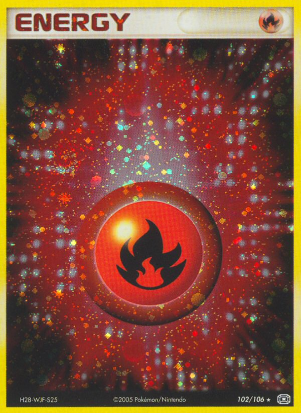 Fire Energy (102/106) [EX: Emerald] | Dragon's Lair Comics and Fantasy Houston TX
