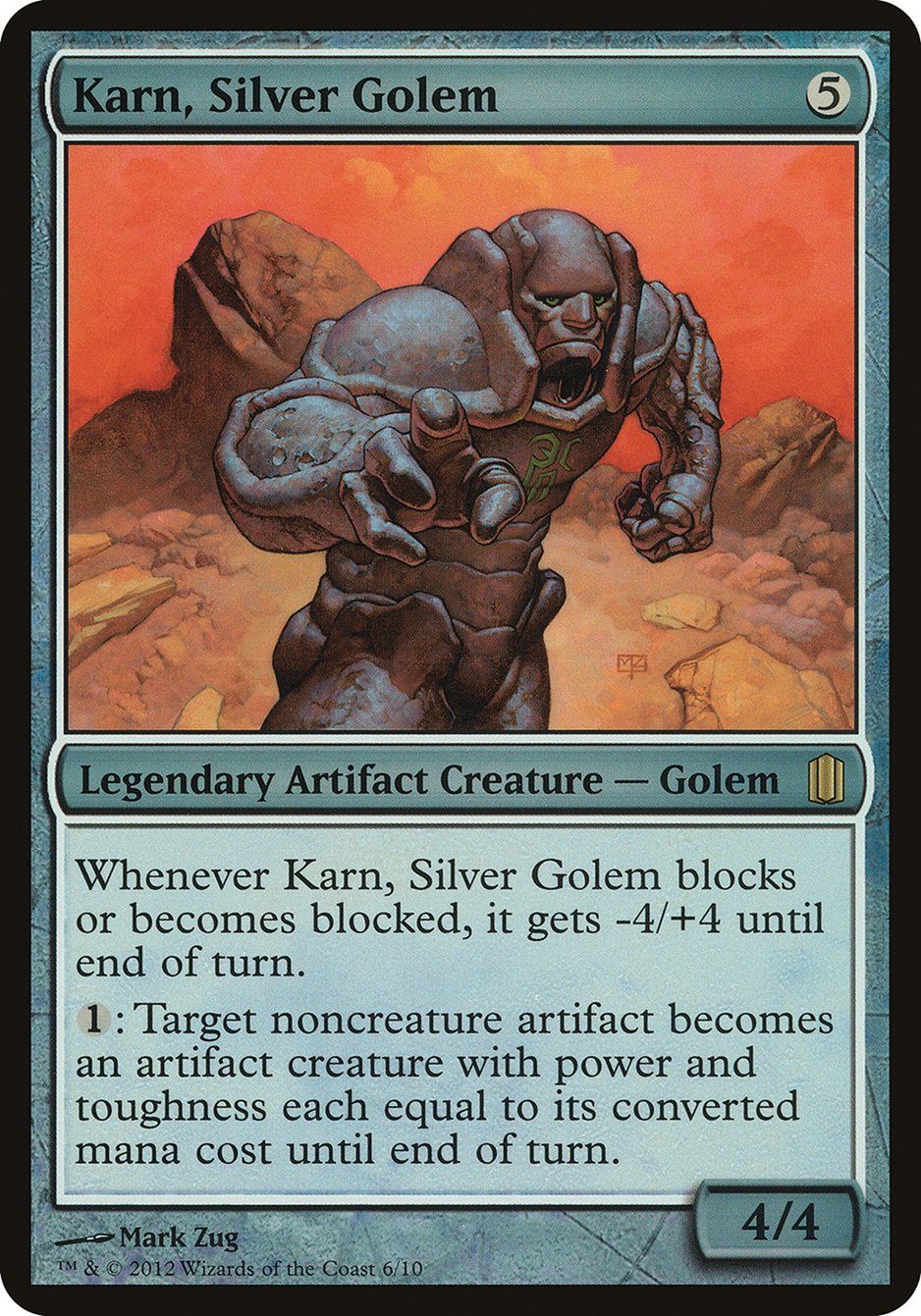 Karn, Silver Golem (Oversized) [Commander's Arsenal Oversized] | Dragon's Lair Comics and Fantasy Houston TX