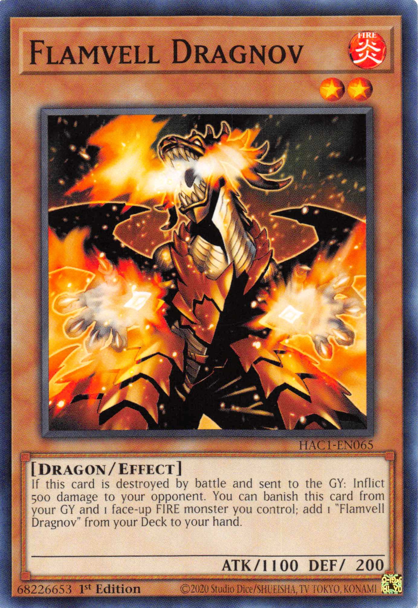 Flamvell Dragnov [HAC1-EN065] Common | Dragon's Lair Comics and Fantasy Houston TX