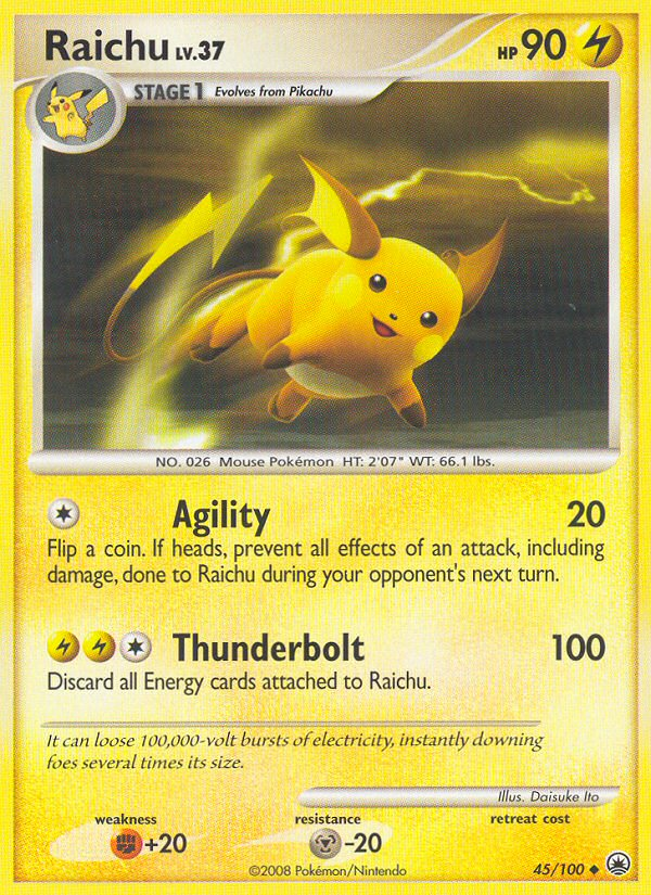 Raichu (45/100) [Diamond & Pearl: Majestic Dawn] | Dragon's Lair Comics and Fantasy Houston TX