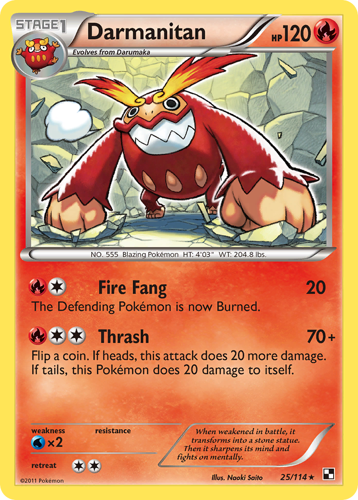 Darmanitan (25/114) [Black & White: Base Set] | Dragon's Lair Comics and Fantasy Houston TX