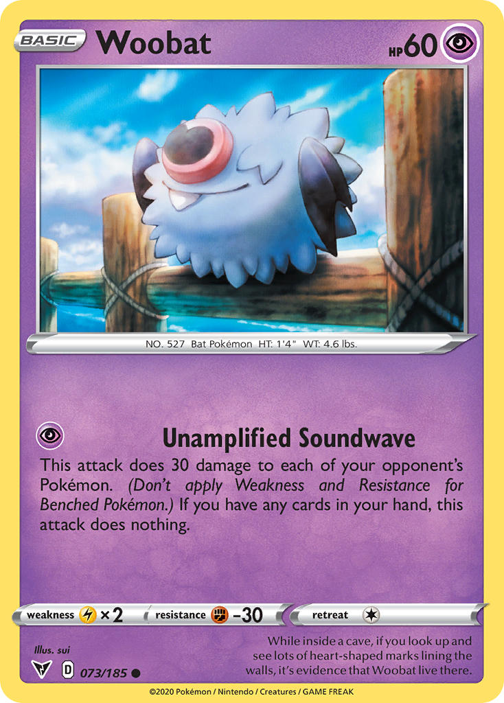 Woobat (073/185) [Sword & Shield: Vivid Voltage] | Dragon's Lair Comics and Fantasy Houston TX