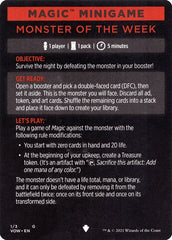 Monster of The Week (Magic Minigame) [Innistrad: Crimson Vow Minigame] | Dragon's Lair Comics and Fantasy Houston TX
