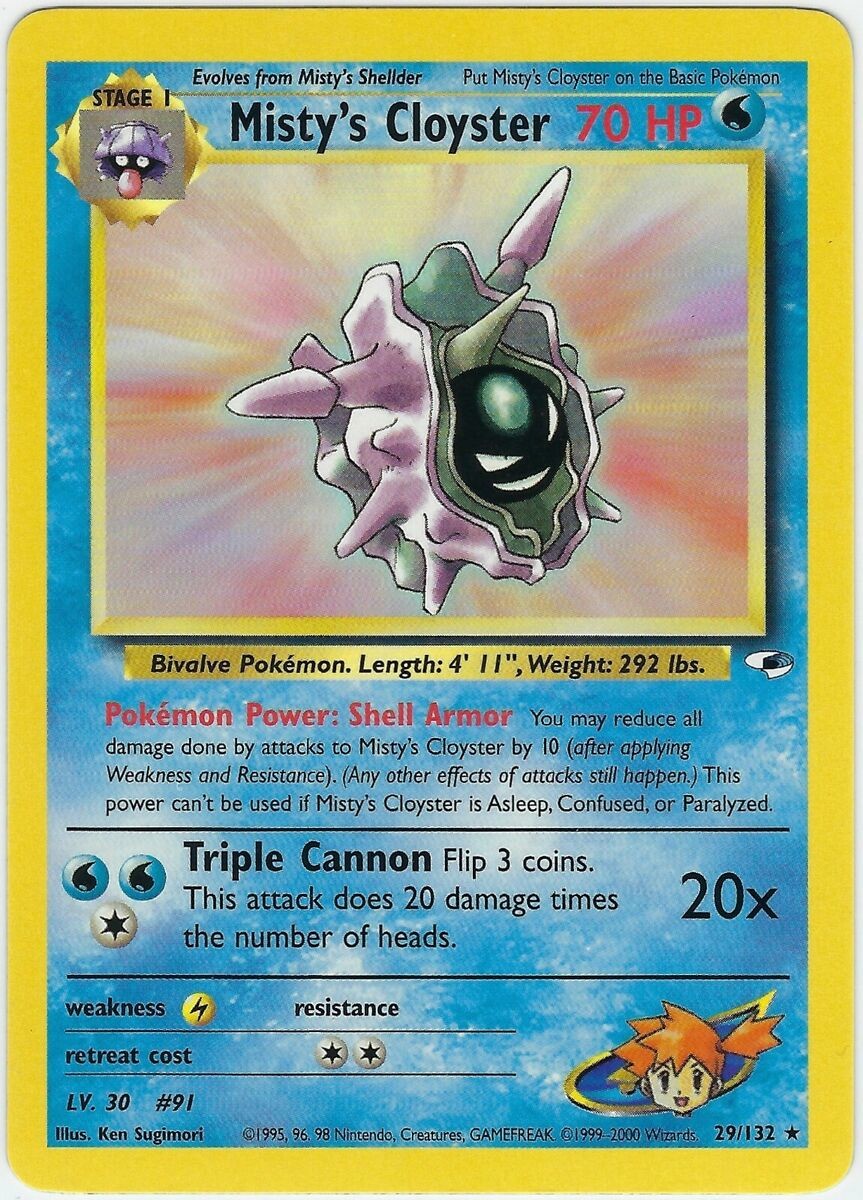 Misty's Cloyster (29/132) [Gym Heroes Unlimited] | Dragon's Lair Comics and Fantasy Houston TX