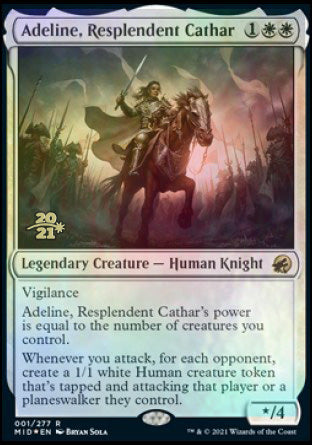 Adeline, Resplendent Cathar [Innistrad: Midnight Hunt Prerelease Promos] | Dragon's Lair Comics and Fantasy Houston TX