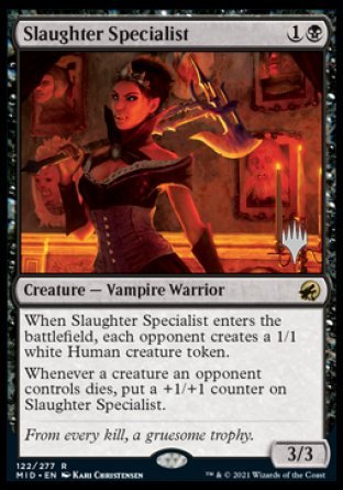 Slaughter Specialist (Promo Pack) [Innistrad: Midnight Hunt Promos] | Dragon's Lair Comics and Fantasy Houston TX