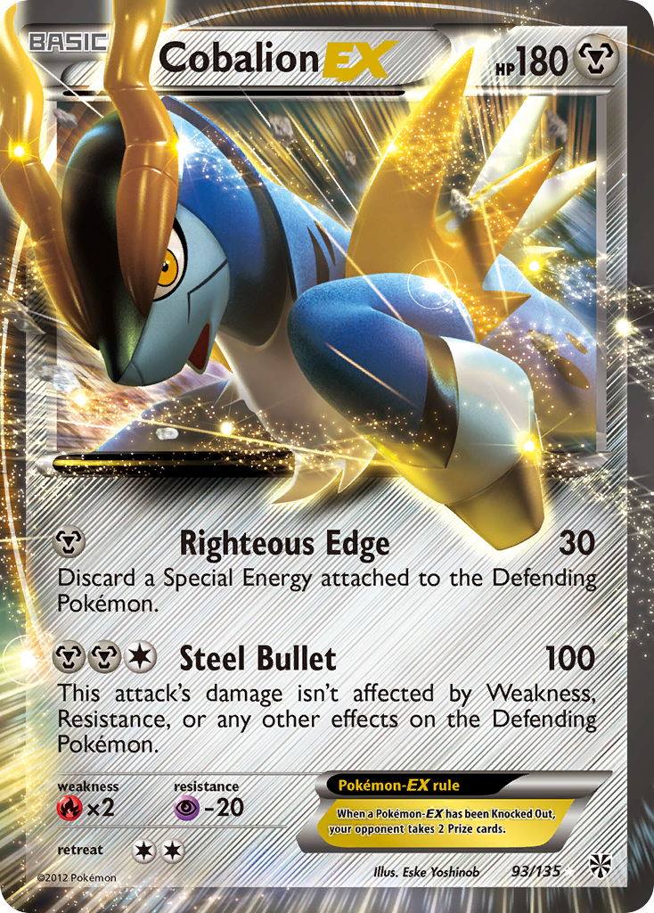 Cobalion EX (93/135) [Black & White: Plasma Storm] | Dragon's Lair Comics and Fantasy Houston TX
