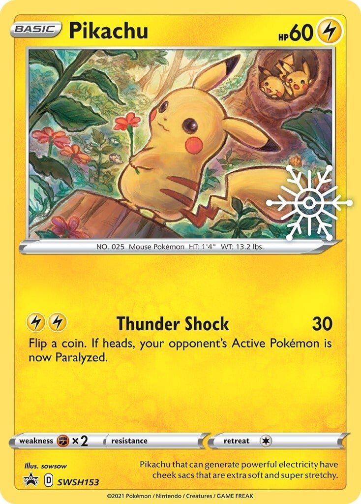 Pikachu (SWSH153) (Holiday Calendar) [Sword & Shield: Black Star Promos] | Odin's Place