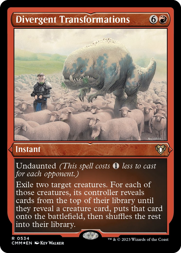 Divergent Transformations (Foil Etched) [Commander Masters] | Dragon's Lair Comics and Fantasy Houston TX