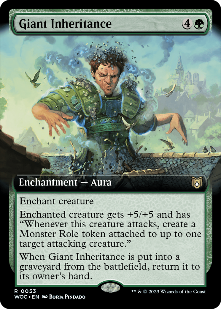 Giant Inheritance (Extended Art) [Wilds of Eldraine Commander] | Dragon's Lair Comics and Fantasy Houston TX