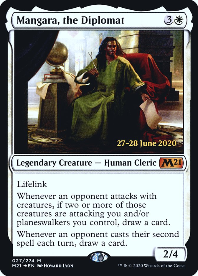 Mangara, the Diplomat [Core Set 2021 Prerelease Promos] | Dragon's Lair Comics and Fantasy Houston TX