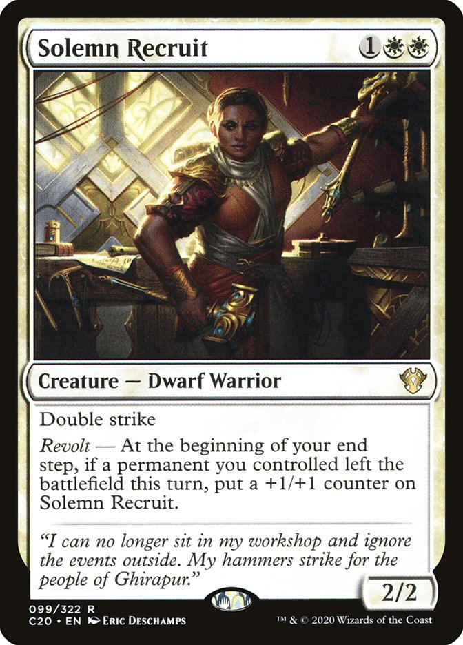 Solemn Recruit [Commander 2020] | Dragon's Lair Comics and Fantasy Houston TX