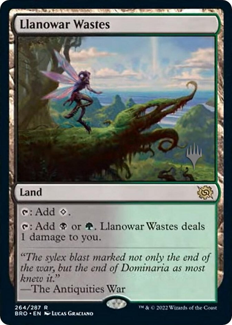 Llanowar Wastes (Promo Pack) [The Brothers' War Promos] | Dragon's Lair Comics and Fantasy Houston TX