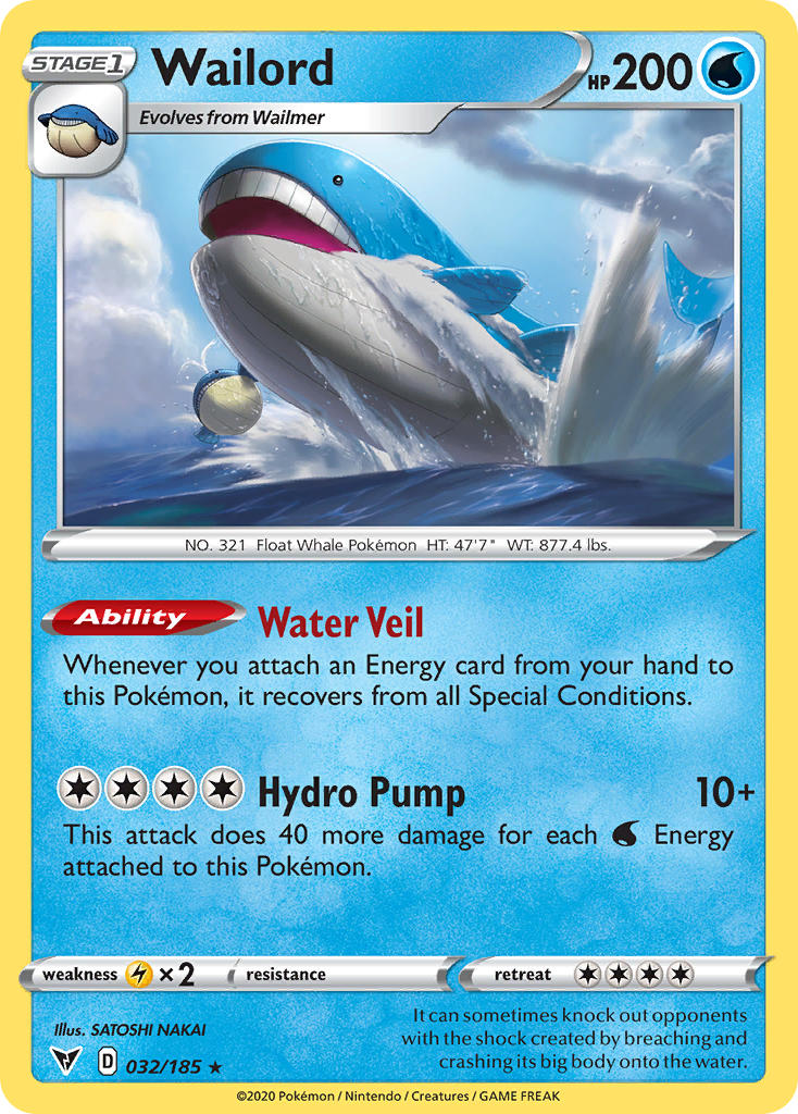Wailord (032/185) [Sword & Shield: Vivid Voltage] | Odin's Place