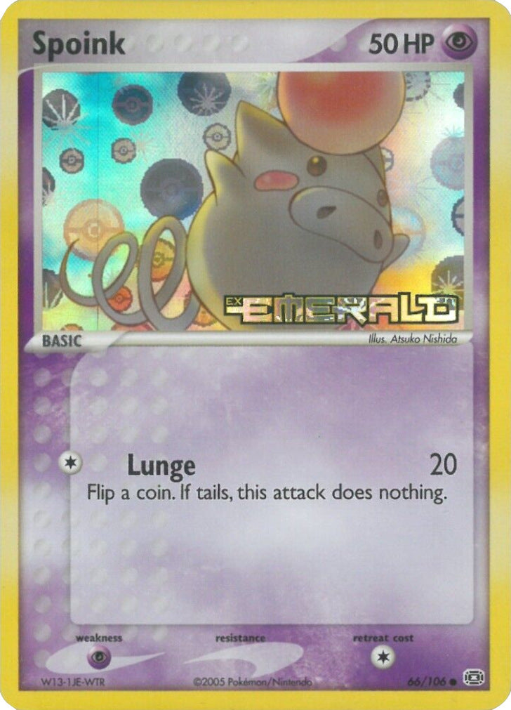 Spoink (66/106) (Stamped) [EX: Emerald] | Dragon's Lair Comics and Fantasy Houston TX