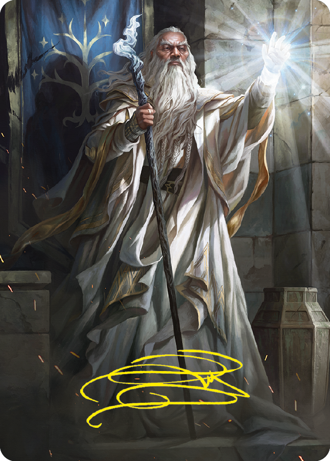 Gandalf the White Art Card (Gold-Stamped Signature) [The Lord of the Rings: Tales of Middle-earth Art Series] | Dragon's Lair Comics and Fantasy Houston TX