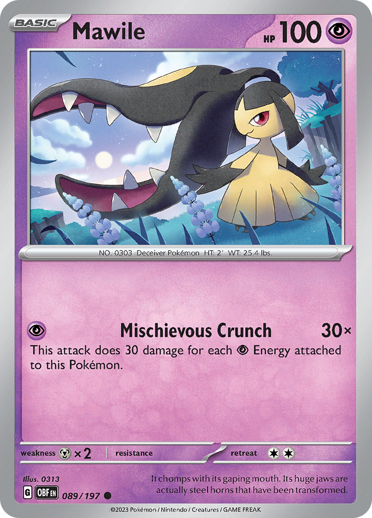Mawile (089/197) [Scarlet & Violet: Obsidian Flames] | Dragon's Lair Comics and Fantasy Houston TX