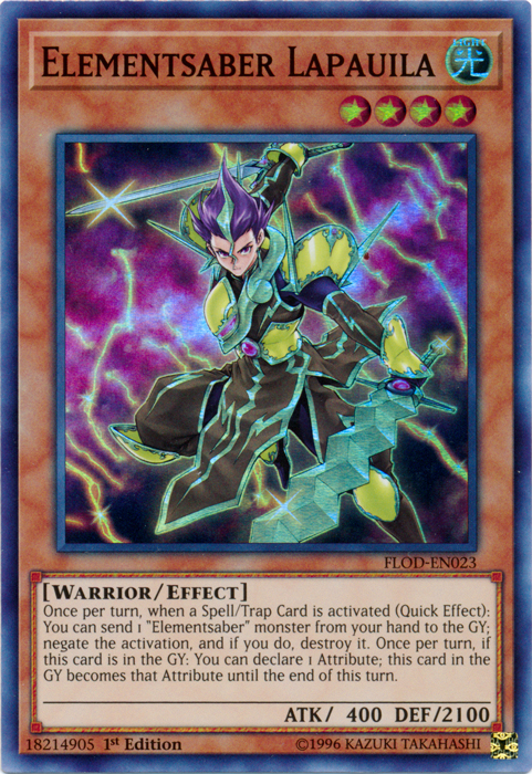 Elementsaber Lapauila [FLOD-EN023] Super Rare | Dragon's Lair Comics and Fantasy Houston TX