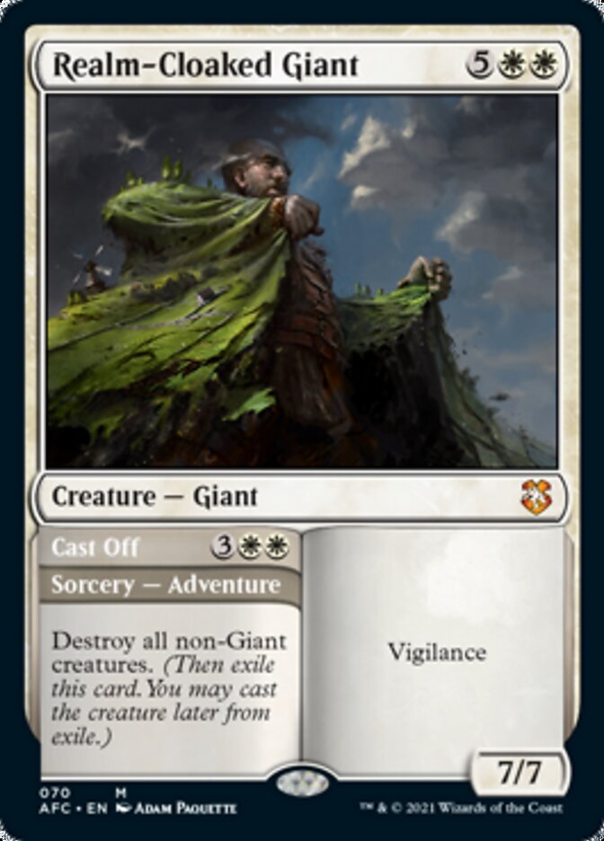 Realm-Cloaked Giant // Cast Off [Dungeons & Dragons: Adventures in the Forgotten Realms Commander] | Dragon's Lair Comics and Fantasy Houston TX