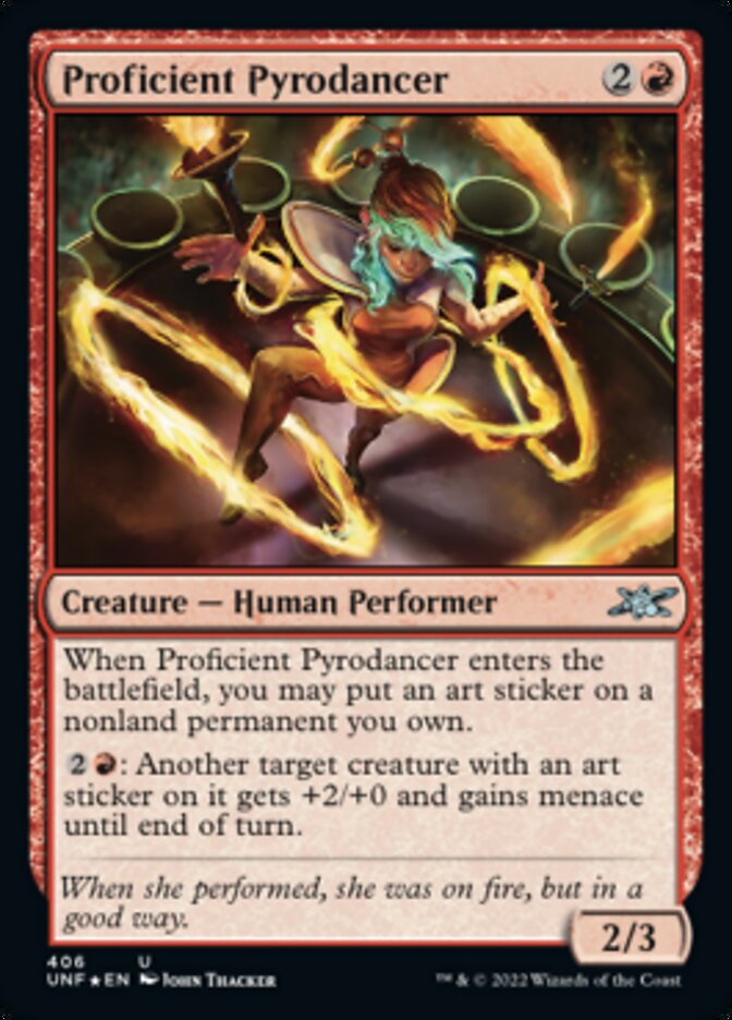Proficient Pyrodancer (Galaxy Foil) [Unfinity] | Dragon's Lair Comics and Fantasy Houston TX