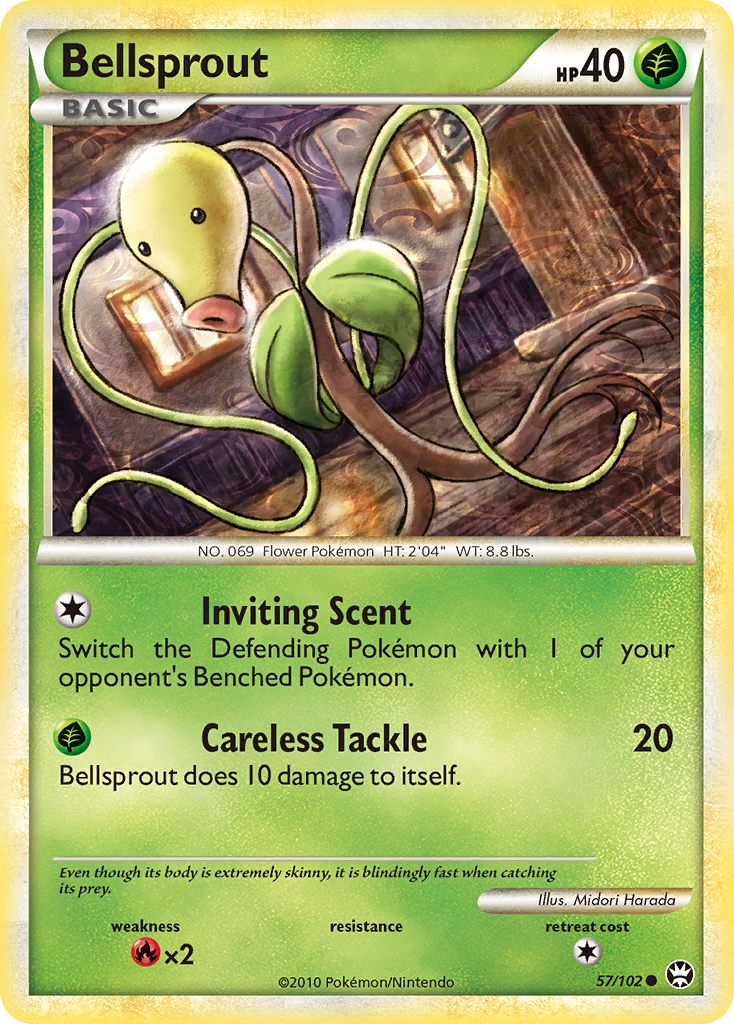 Bellsprout (57/102) [HeartGold & SoulSilver: Triumphant] | Dragon's Lair Comics and Fantasy Houston TX
