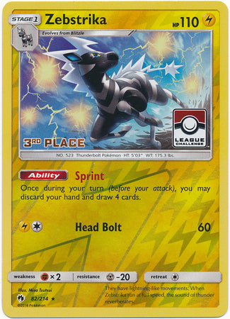 Zebstrika (82/214) (League Promo 3rd Place) [Sun & Moon: Lost Thunder] | Dragon's Lair Comics and Fantasy Houston TX