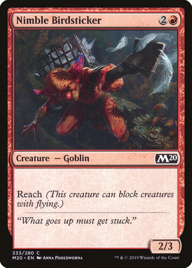 Nimble Birdsticker [Core Set 2020] | Dragon's Lair Comics and Fantasy Houston TX
