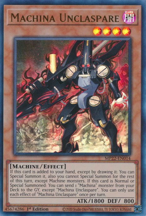 Machina Unclaspare [MP22-EN014] Ultra Rare | Dragon's Lair Comics and Fantasy Houston TX