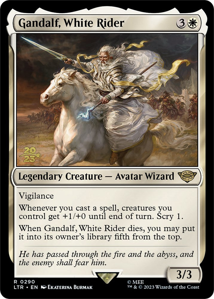 Gandalf, White Rider [The Lord of the Rings: Tales of Middle-Earth Prerelease Promos] | Dragon's Lair Comics and Fantasy Houston TX