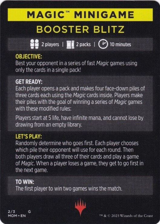 Booster Blitz (Magic Minigame) [March of the Machine Minigame] | Dragon's Lair Comics and Fantasy Houston TX
