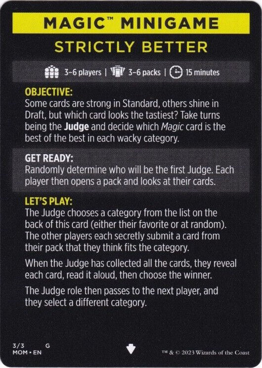 Strictly Better (Magic Minigame) [March of the Machine Minigame] | Dragon's Lair Comics and Fantasy Houston TX