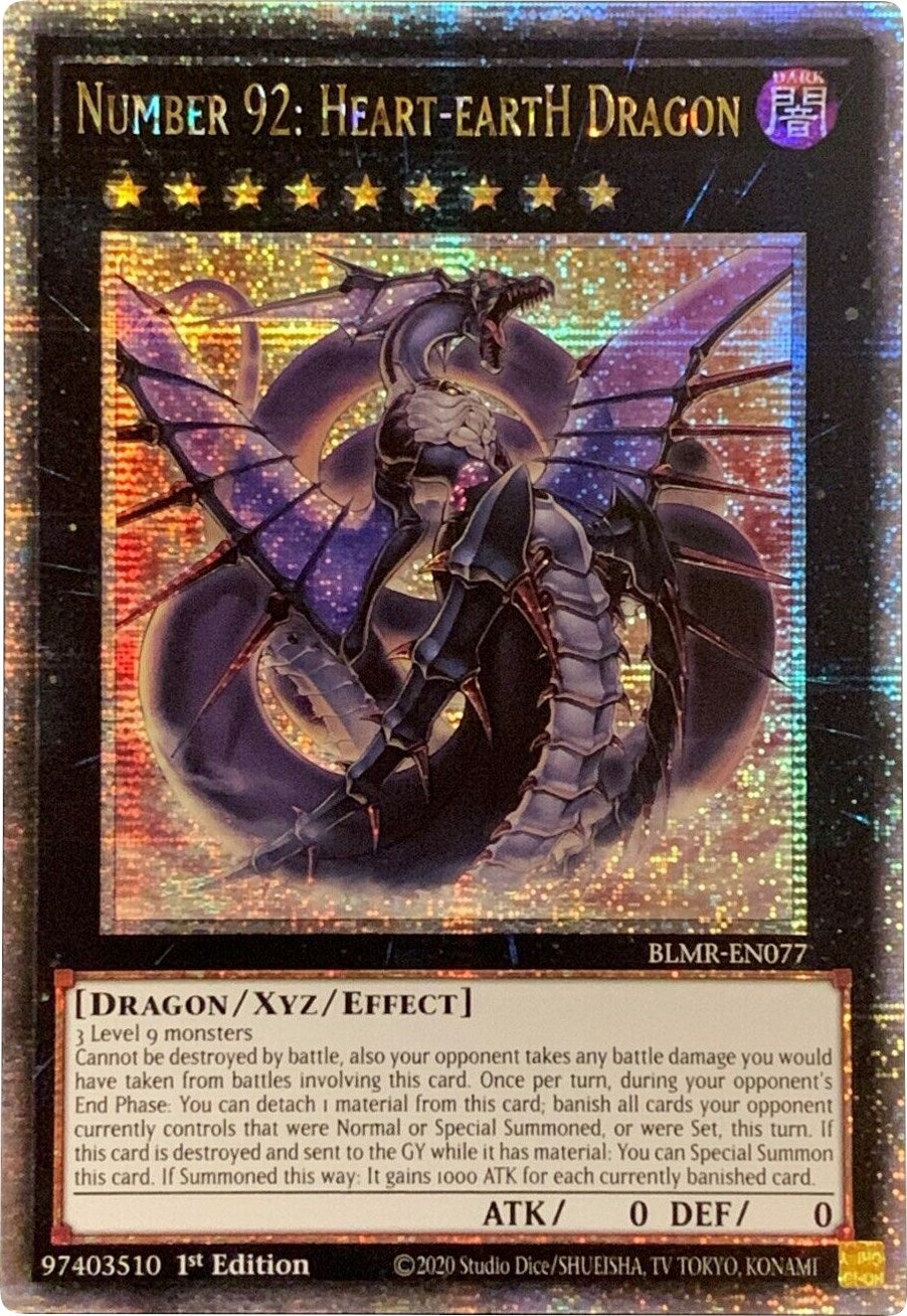 Number 92: Heart-eartH Dragon [BLMR-EN077] Quarter Century Secret Rare | Dragon's Lair Comics and Fantasy Houston TX