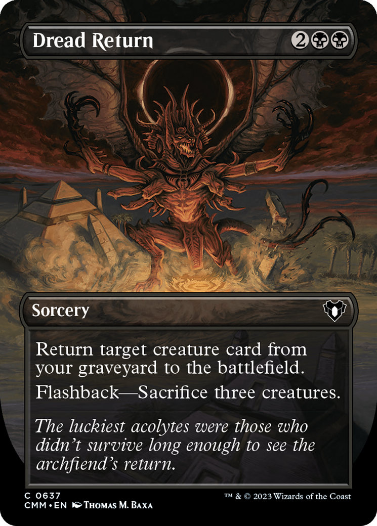 Dread Return (Borderless Alternate Art) [Commander Masters] | Dragon's Lair Comics and Fantasy Houston TX