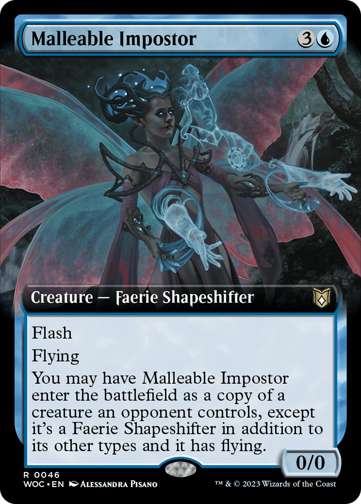 Malleable Impostor (Extended Art) [Wilds of Eldraine Commander] | Dragon's Lair Comics and Fantasy Houston TX