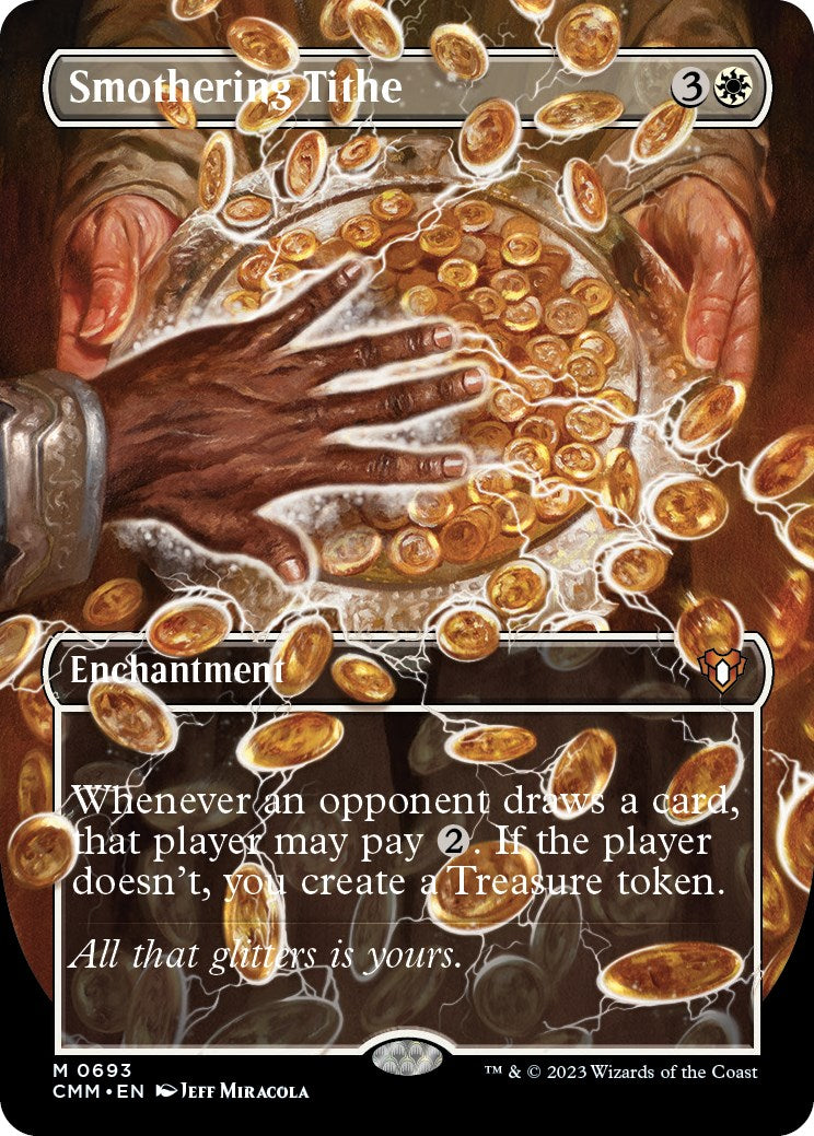 Smothering Tithe (Borderless Alternate Art) [Commander Masters] | Dragon's Lair Comics and Fantasy Houston TX