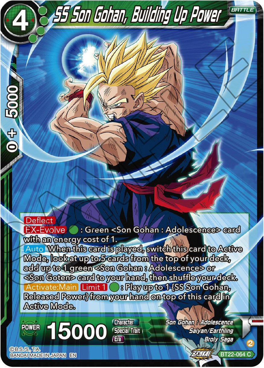 SS Son Gohan, Building Up Power (BT22-064) [Critical Blow] | Dragon's Lair Comics and Fantasy Houston TX