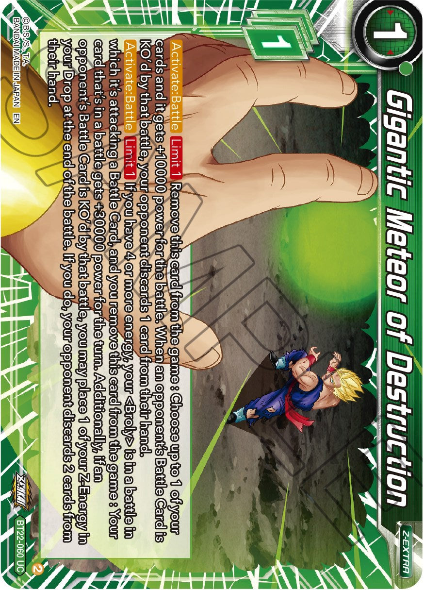 Gigantic Meteor of Destruction (BT22-060) [Critical Blow] | Dragon's Lair Comics and Fantasy Houston TX