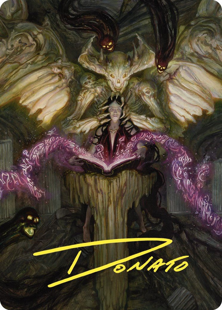 Demonic Tutor Art Card (Gold-Stamped Signature) [Commander Masters Art Series] | Dragon's Lair Comics and Fantasy Houston TX