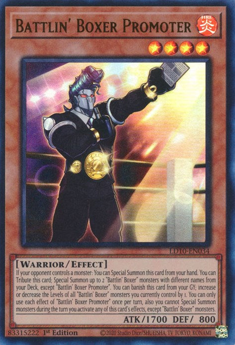 Battlin' Boxer Promoter [LD10-EN034] Ultra Rare | Dragon's Lair Comics and Fantasy Houston TX