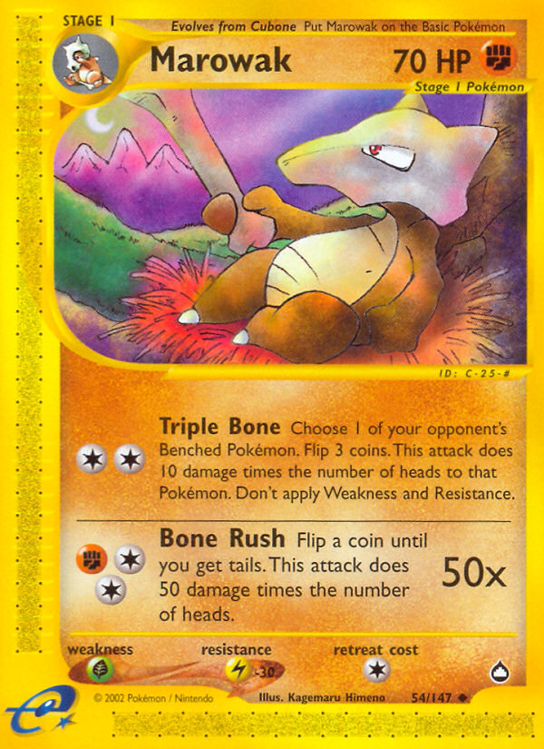 Marowak (54/147) [Aquapolis] | Dragon's Lair Comics and Fantasy Houston TX