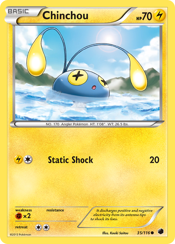 Chinchou (35/116) [Black & White: Plasma Freeze] | Dragon's Lair Comics and Fantasy Houston TX