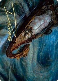 Funeral Longboat Art Card (Gold-Stamped Signature) [Kaldheim Art Series] | Dragon's Lair Comics and Fantasy Houston TX