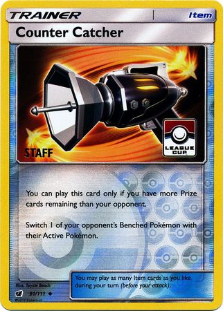 Counter Catcher (91/111) (League Promo Staff) [Sun & Moon: Crimson Invasion] | Dragon's Lair Comics and Fantasy Houston TX