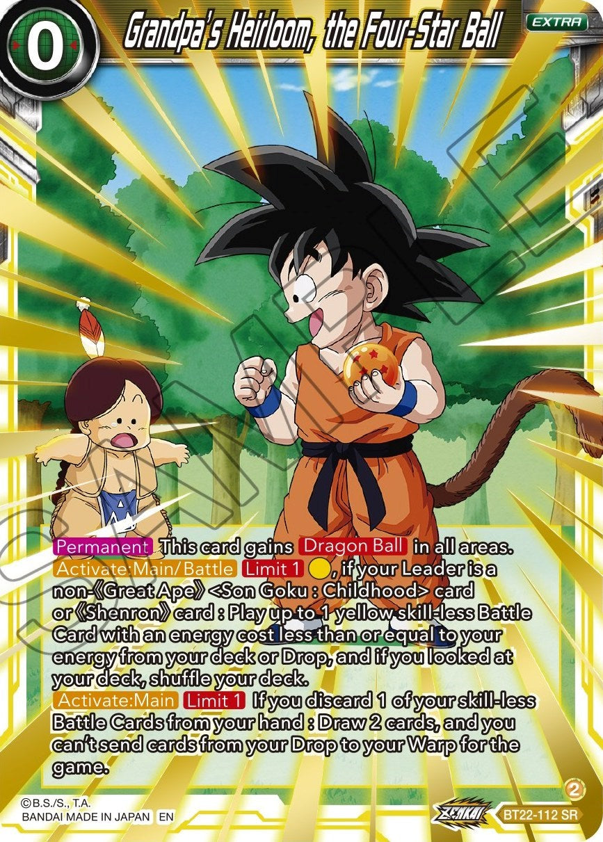 Grandpa's Heirloom, the Four-Star Ball (BT22-112) [Critical Blow] | Dragon's Lair Comics and Fantasy Houston TX