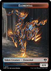 Elemental (0037) // Human Soldier Double-Sided Token [Commander Masters Tokens] | Dragon's Lair Comics and Fantasy Houston TX